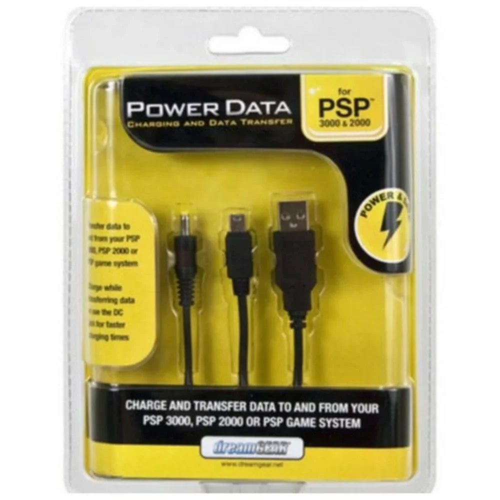 Dreamgear DGPSPS-1803 PSP/PSP PSP 2000 & 3000 Charging & Power Data Cable